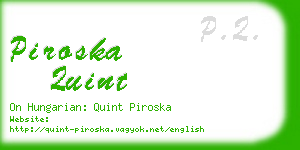 piroska quint business card